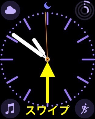 AppleWatchの時計画面